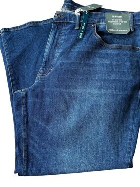 Mutual Weave Men's Straight Blue Jeans - Big & Tall